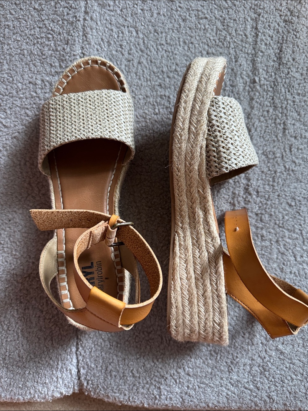 Woven Espadrille Platform Sandal in Natural